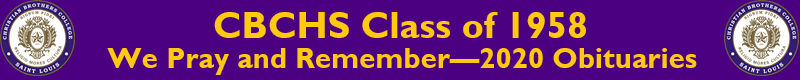 CBC  Class of 1958: 2020 Obituaries Logo