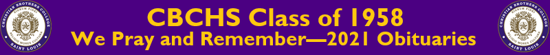 CBC  Class of 1958: 2021 Obituaries Logo