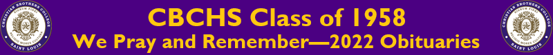 CBC  Class of 1958: 2022 Obituaries Logo