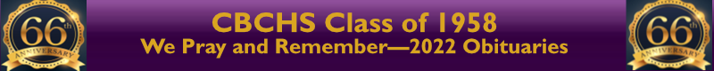 CBC  Class of 1958: 2022 Obituaries Logo