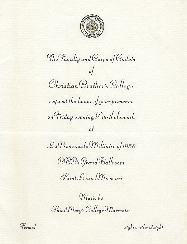 1958 Prom Invitation