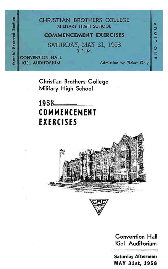 Image: 1958 Commencement Ceremony Ticket & Booklet